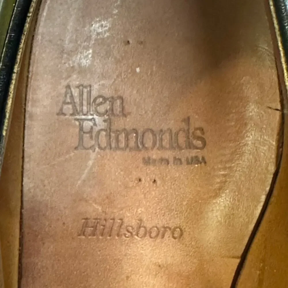 VGUC Allen Edmonds Hillsboro Single Monk Strap Cap Toe Brogue MiUSA 8 Wide EEE